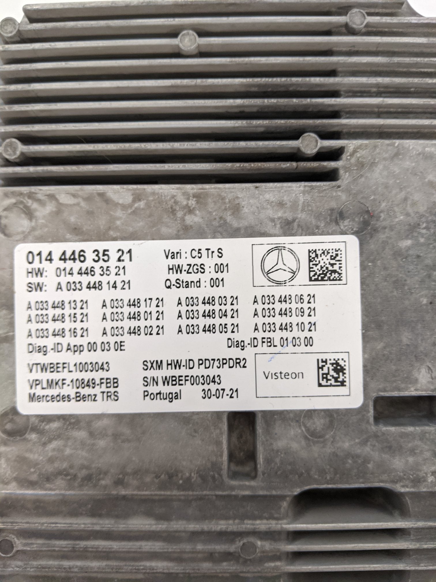 Mercedes Connect Flat Panel Electronic Control Unit - P/N A 014 446 35 21 (8975908340028)