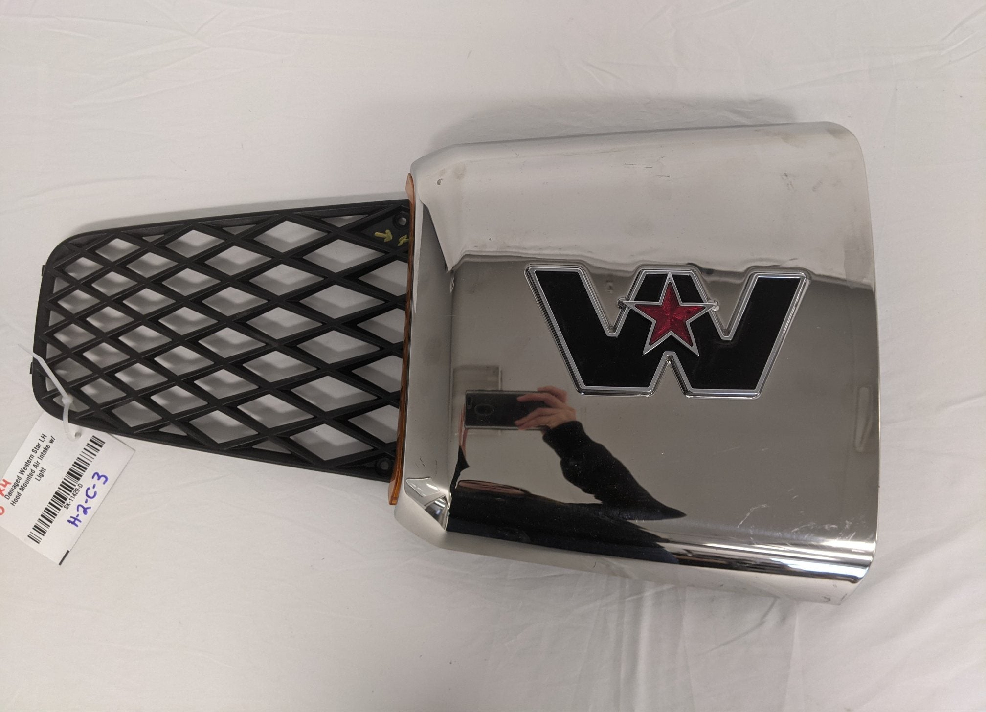 Damaged WST 57X / 49X / 47X LH Hood MTD Air Intake w/ Light - P/N A17-21823-004 (9028952916284)