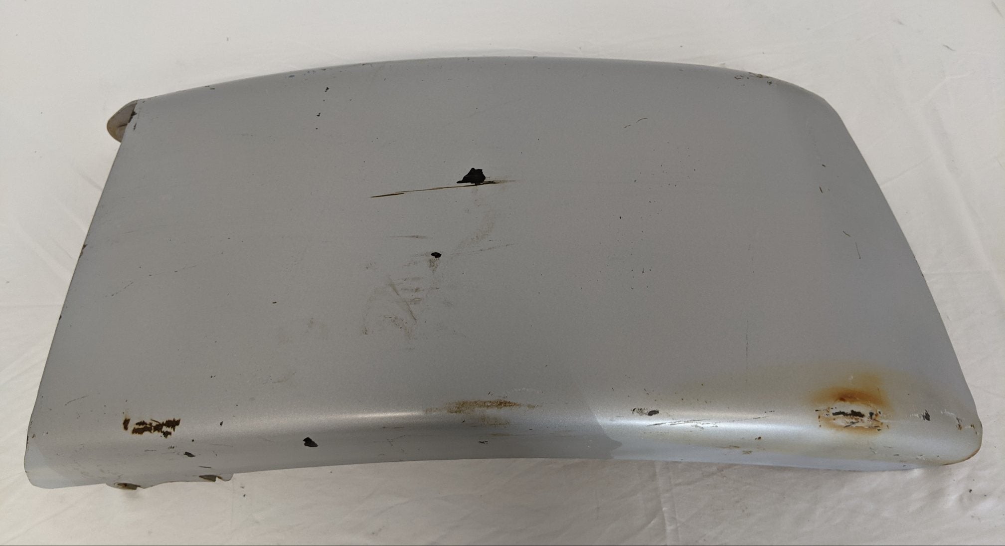 Used Freightliner M2 RH 30" Painted Silver Steel Bumper End - P/N A21-27811-015 (9120637354300)