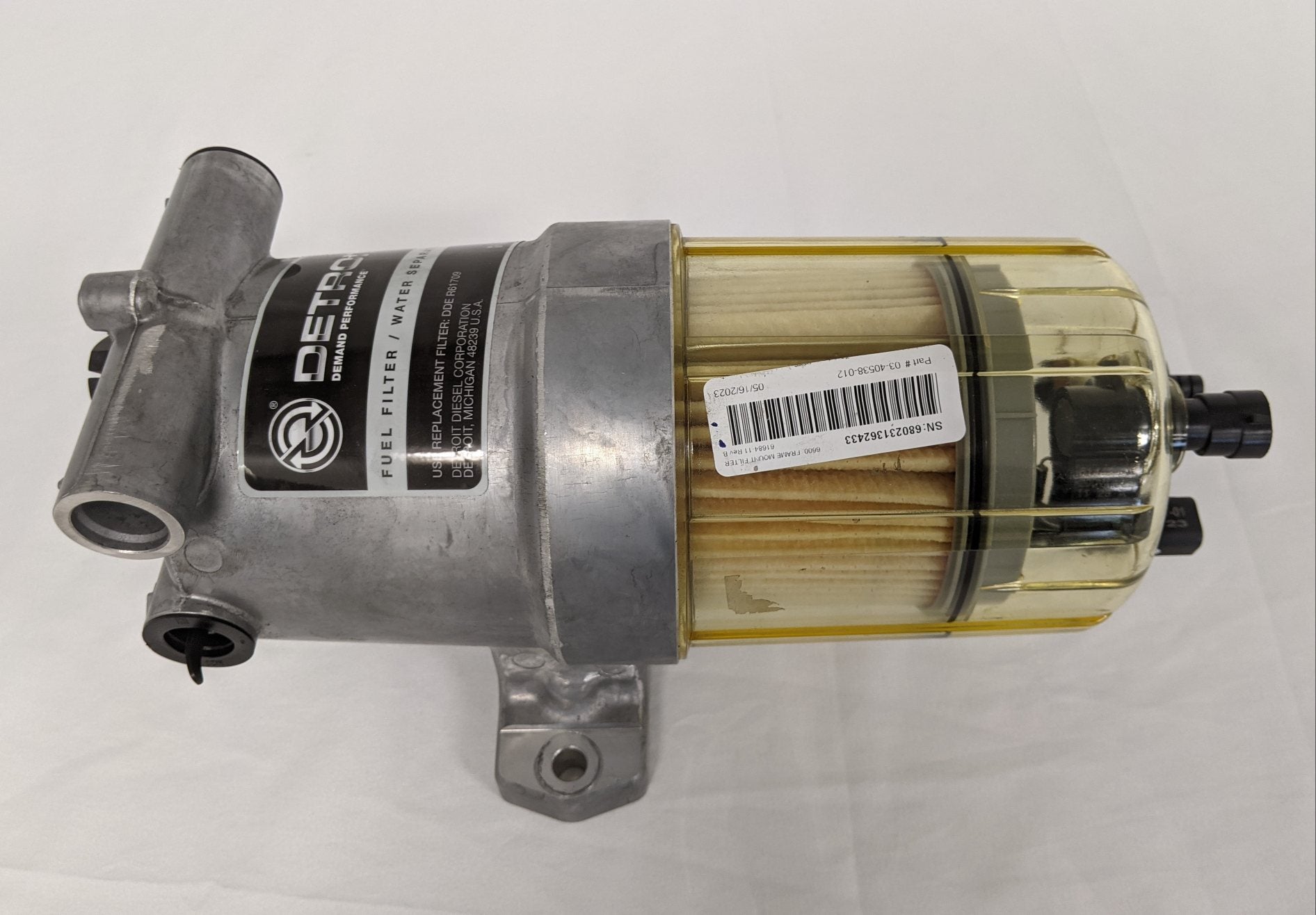 Used Detroit 12V Heated AFT WIF Fuel Water Separator(FWS) - P/N 03-40538-012 (9152745177404)