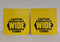 *Set of 2* "Caution Wide Turns" Straight 24" Yellow Mud Flap - P/N 22-61643-501 (9155330441532)