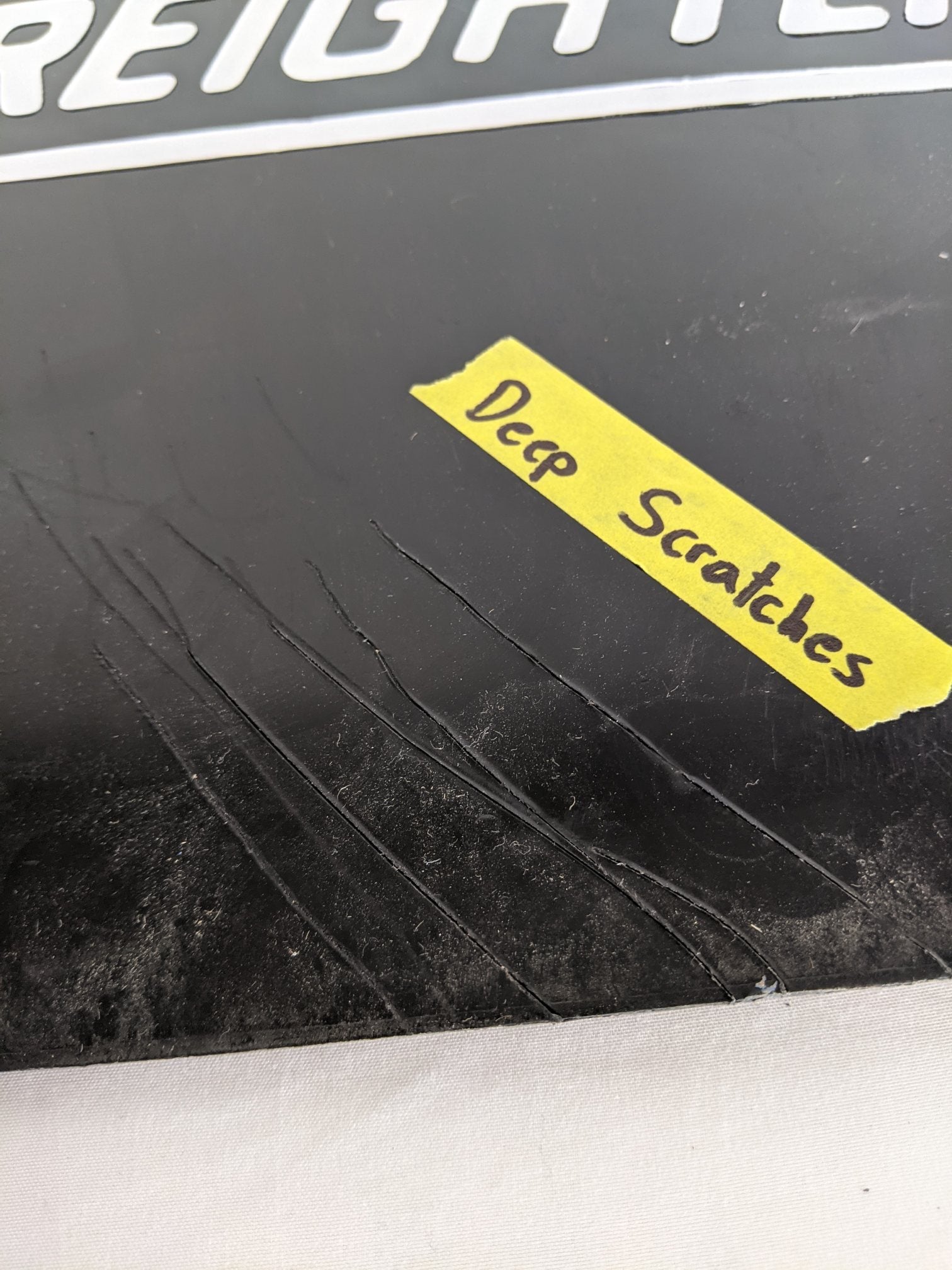 *Deep Scratches* Freightliner RH 27" Black Mud Flap w/ Logo - P/N 22-69608-263 (9452403458364)