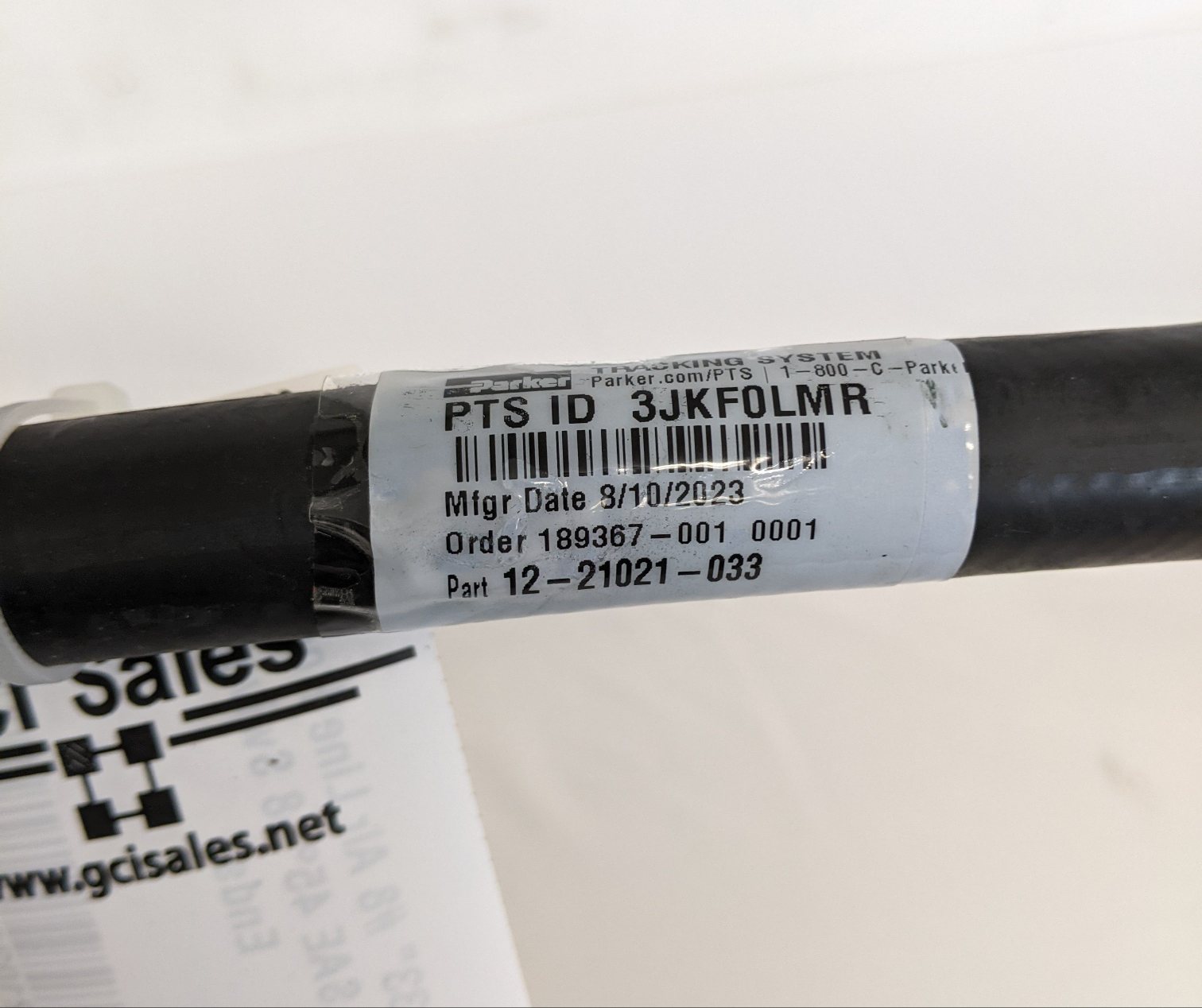 Parker 33" #8 Air Line Hose w/ (2) SAE 45° -8 Swivel Ends - P/N 12-21021-033 (9209122128188)