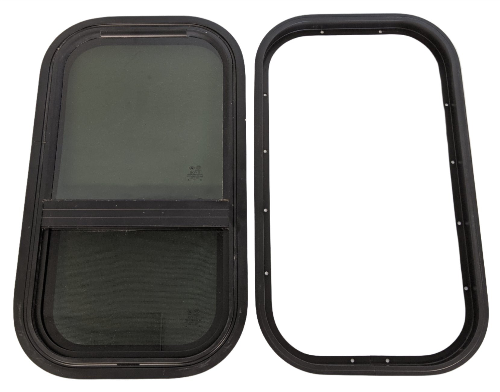 Freightliner Cascadia Side Sleeper Window w/ Retainer - P/N A18-63653-000 (3939768402006)