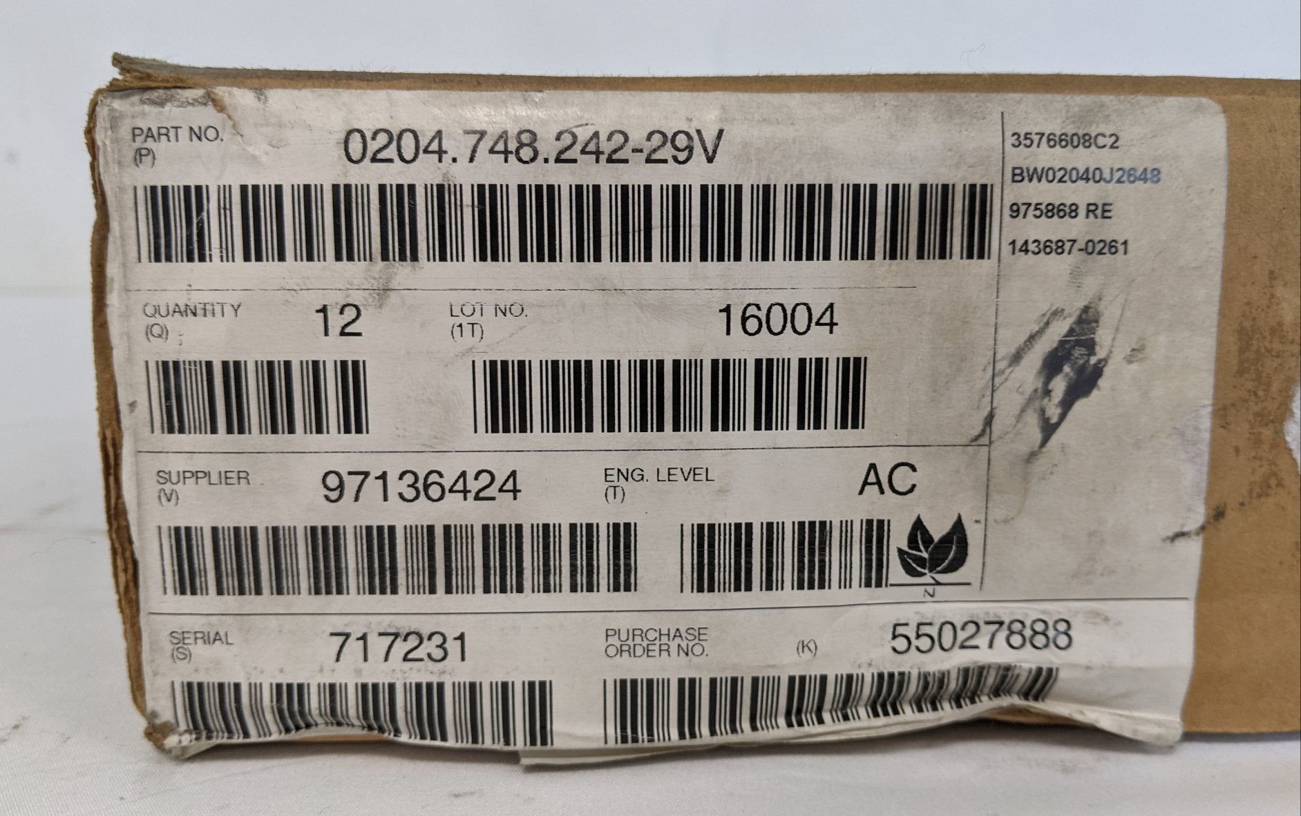 *Lot of 12* Bendix HX-402-EE Disc Brake Pads w/ Sensor - P/N: BW 02040J2648 (3962753646678)