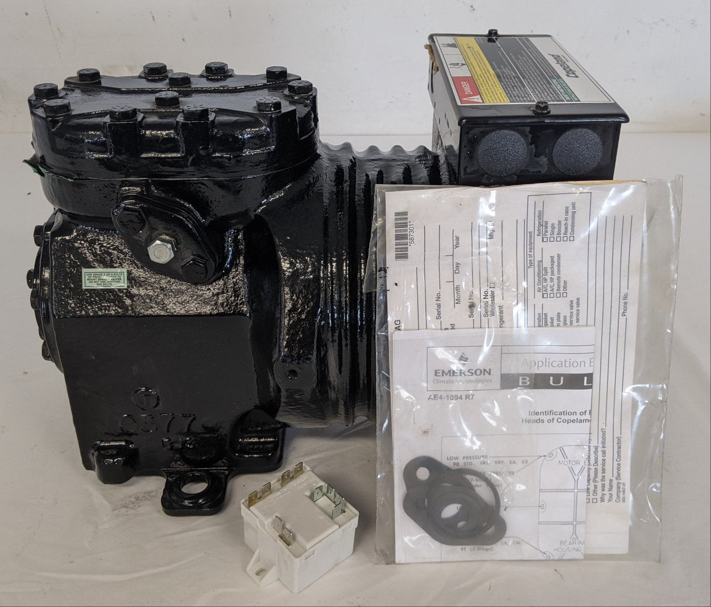 Copeland Semi-Hermetic Refrigeration Compressor Model # KARB-010E-CAV-800 (9597564584252)