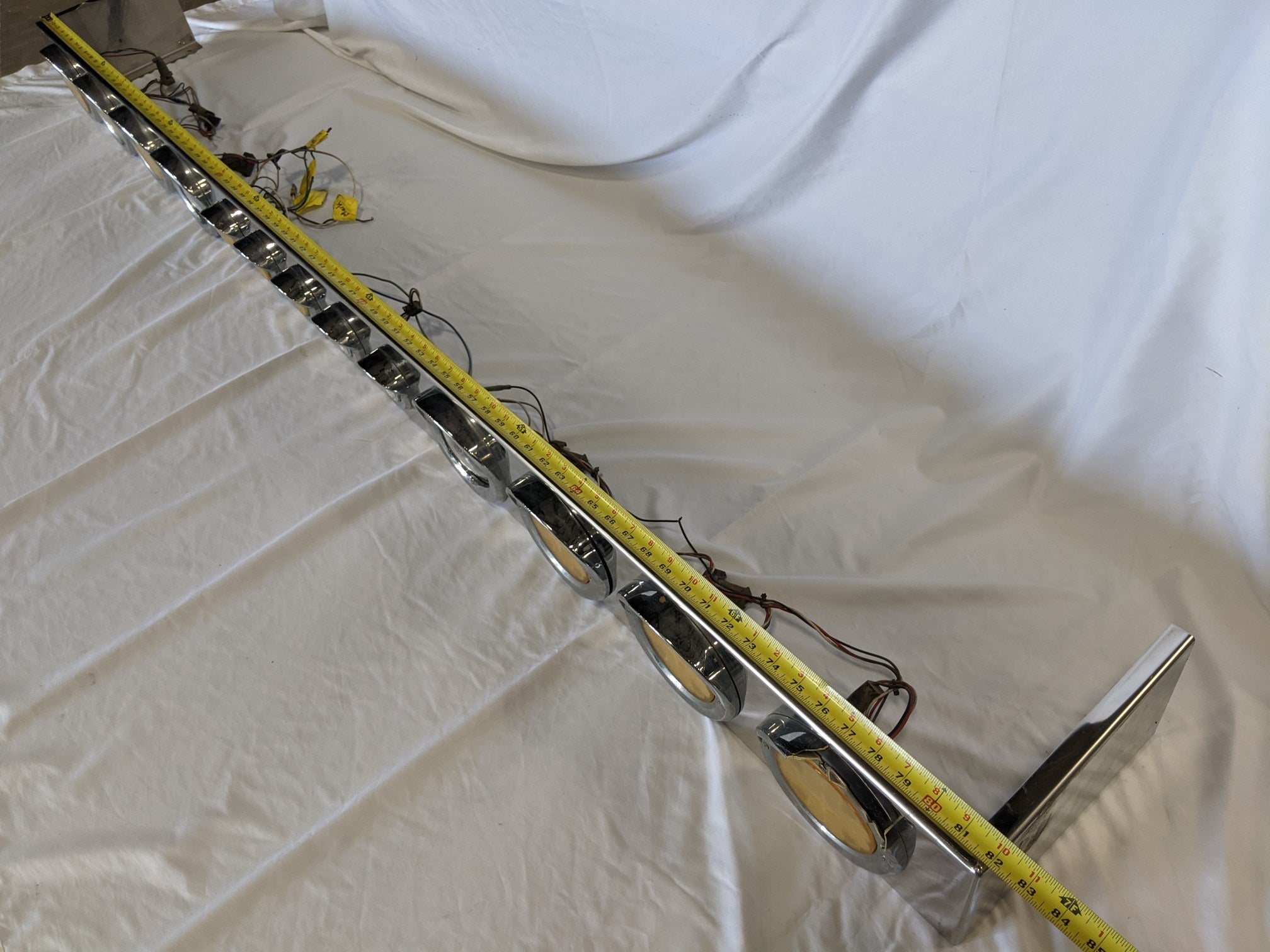 Damaged Freightliner 82" x 10" Headache Rack Upper Light Bar (9639578599740)
