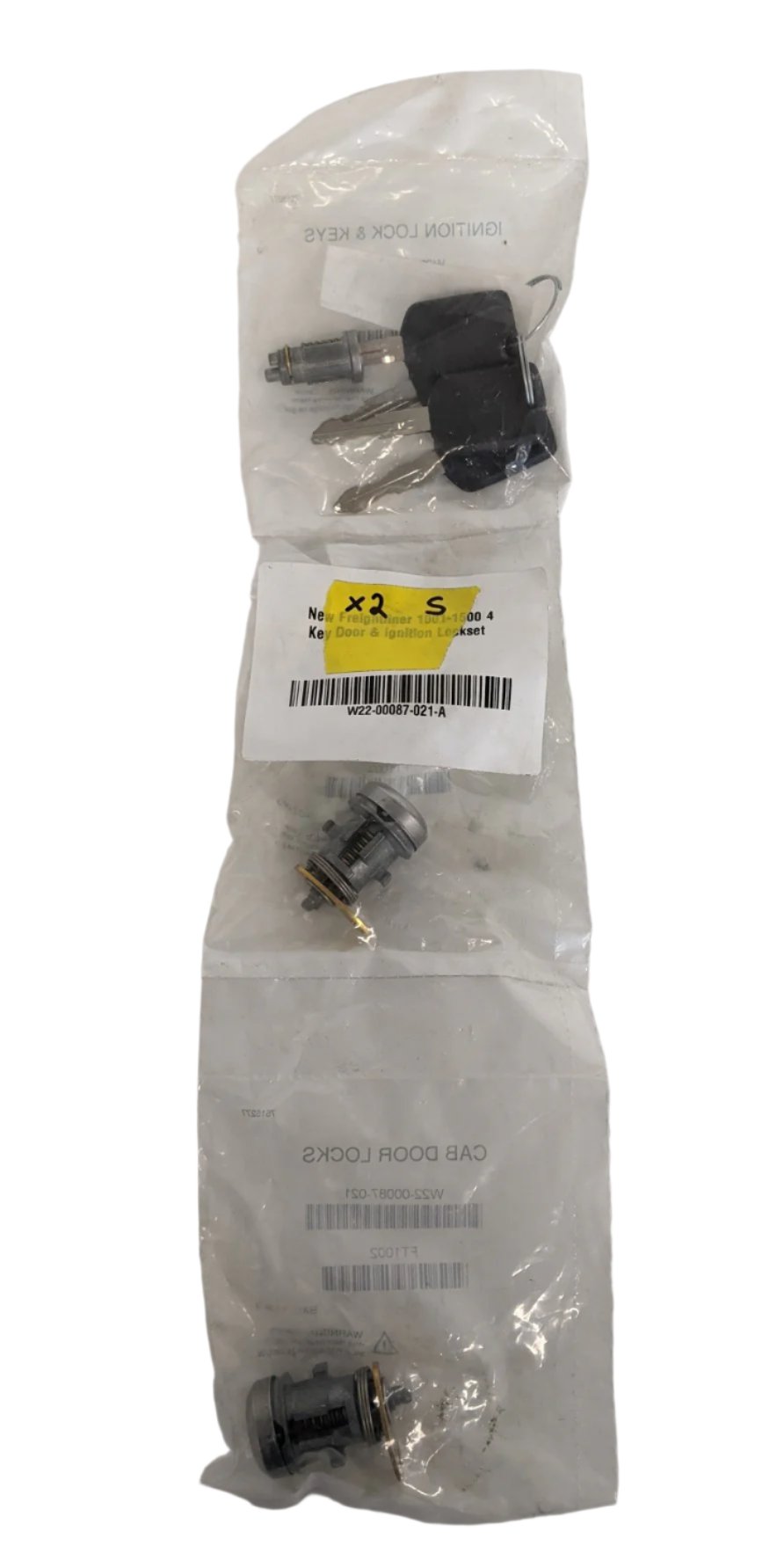 New Freightliner 1001-1500 4 Key Door & Ignition Lockset - P/N W22-00087-021 (9781504278844)