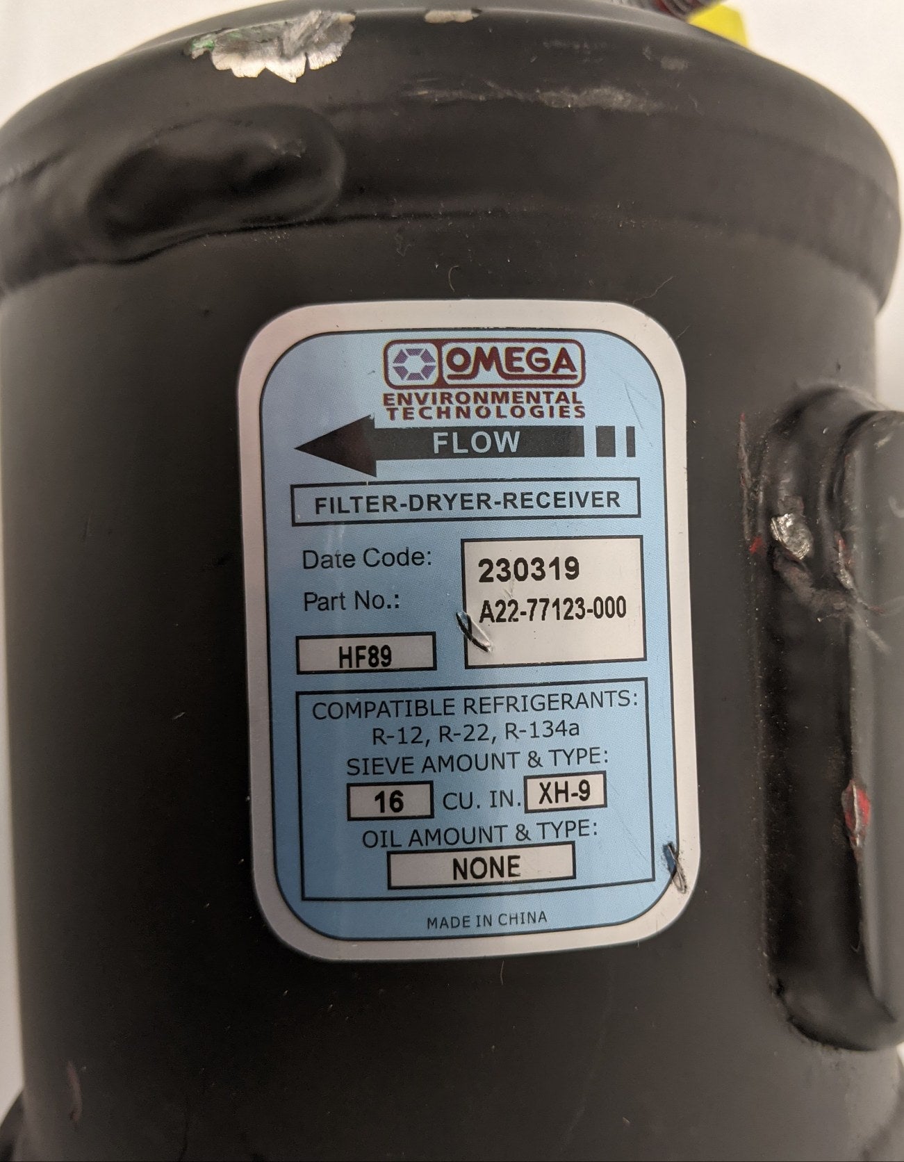 Omega Environmental Tech. A/C Receiver Dryer - P/N A22-73395-000 (6699282858070)