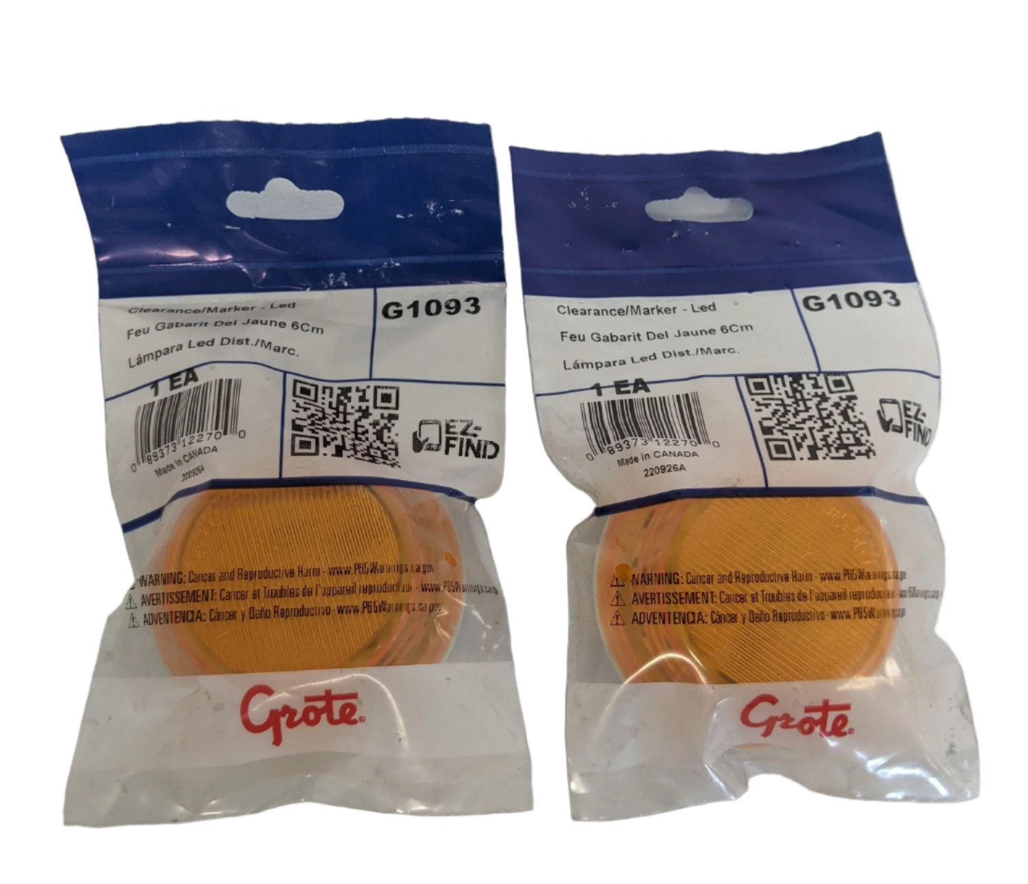 *Lot of 2* New Grote G2 2 1/2" HI Count LED Marker Light - P/N GRO G1093 (9808054255932)