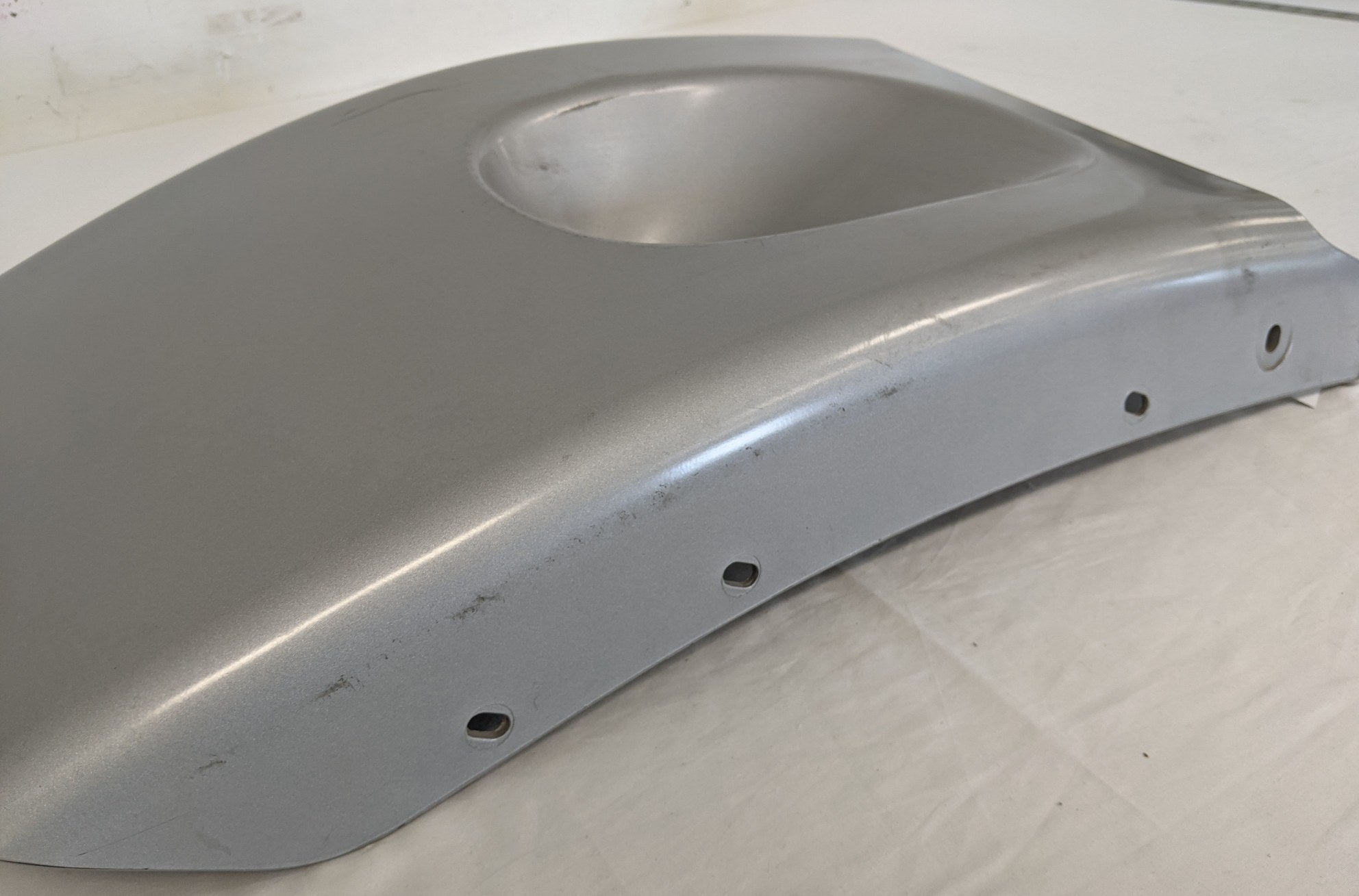 Freightliner M2 RH w/ Fog Light Cut-Out Plastic Bumper End - P/N 21-26517-011 (3939549970518)