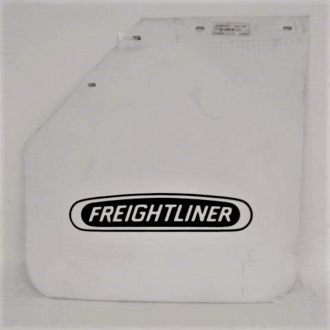 Freightliner LH Rear 24" White Mud Flap w/ Logo - P/N 22-69608-331 (6775387095126)