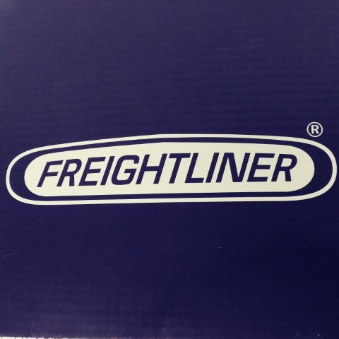 Freightliner LH 27" Mitered 1 Black Mud Flap w/ Logo - P/N 22-61645-213 (6701366280278)