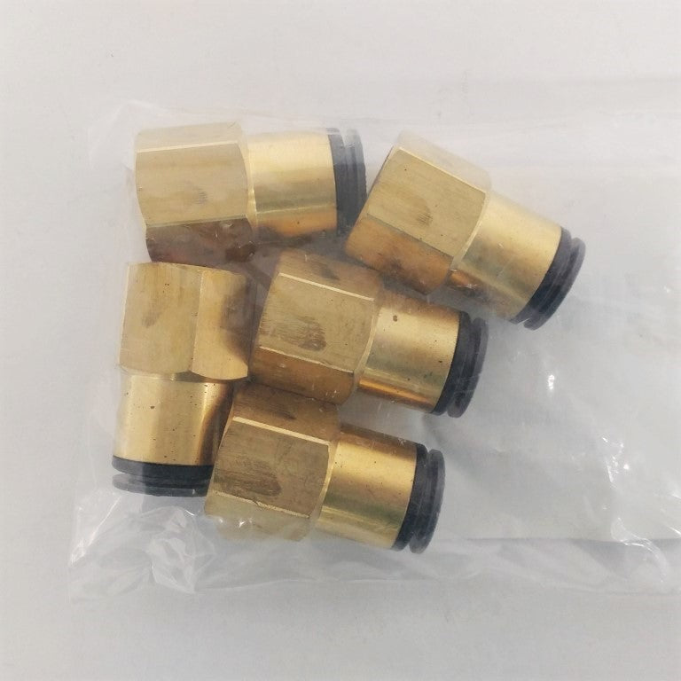 *Set of 5* SMC ½ PTC x ½ NPT Straight Female Conn. - P/N SMC KV2F13-37 (6785098448982)