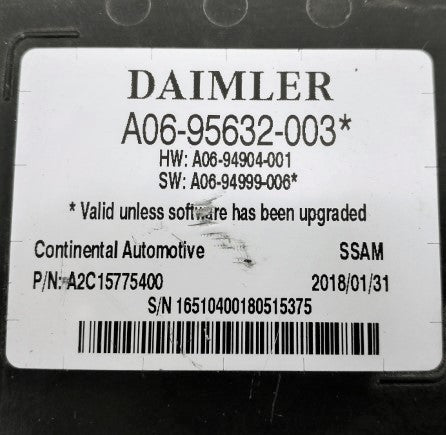 Freightliner Daimler 12 Version Config -Body Controller P/N A06-95632-003 (4508155281494)
