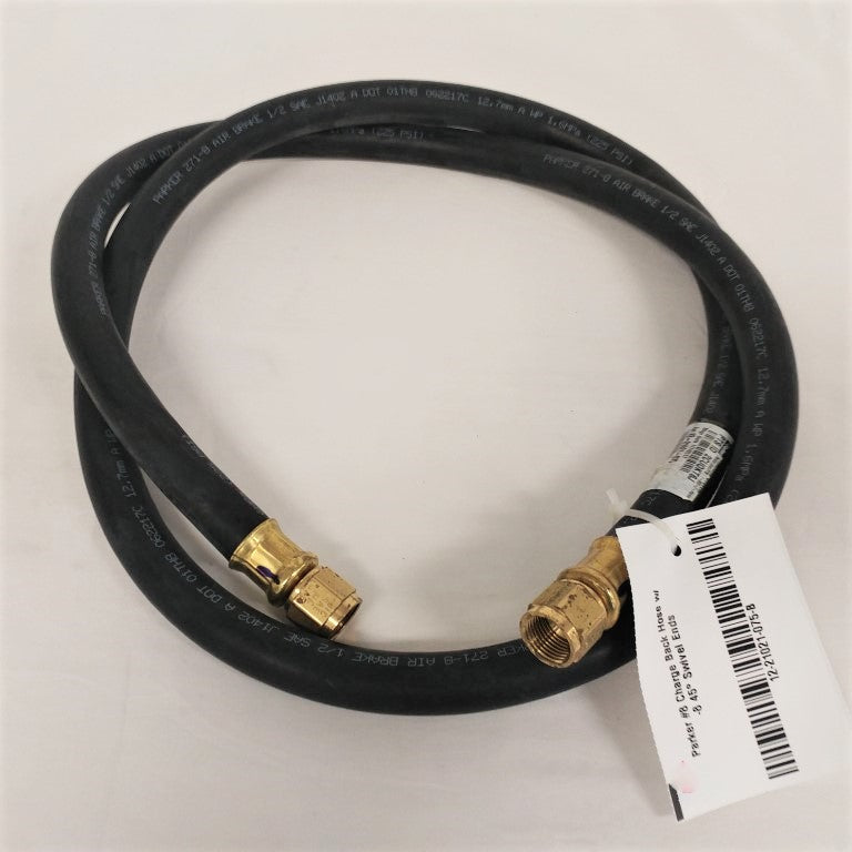 Parker 75" #8 Charge Back Hose w/ -8 45° Swivel Ends - P/N 12-21021-075 (6719935316054)