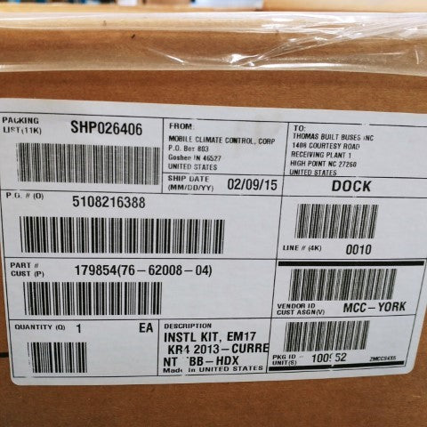 KR-4 Single Loop Condenser Install Kit EM17 P/N: 76-62008-04 (6751103746134)
