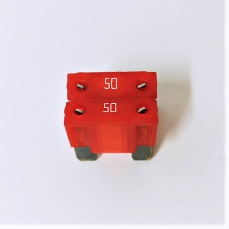 Set Of 2 Red 50A Maxi Fuses - P/N: 23-12539-050 (4847599026262)
