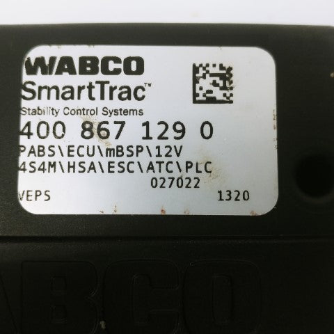 Damaged Wabco SmartTrac Antilock Brakes ECU - P/N 400 867 129 0 (8271023046972)
