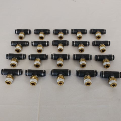 *Set of 20* SMC 1/4" MPT, 1/4" NT 1/4" NT PTC Tee Pipe - P/N  KV2T07 35S (6624254820438)