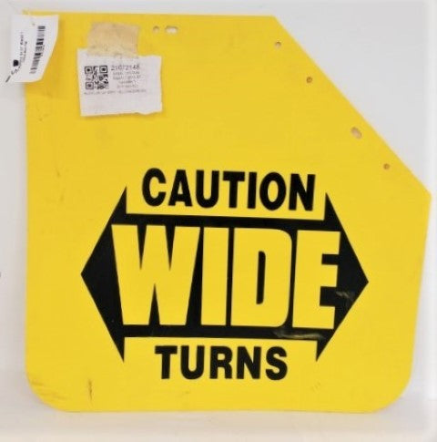 Freightliner RH 24" Mitered 1 Yellow Mud Flap - P/N 22-61643-521 (6700462506070)
