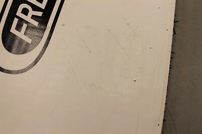*Single* Freightliner 24 x 24 Angled Mud Flap, White w/ Logo--P/N 22-61645-341 (3939581427798)