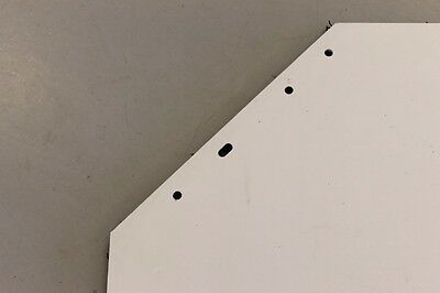 Single Freightliner LH White Plastic Mud Flap w/ Logo 24?x24?-P/N 22-61645-311 (3939581001814)