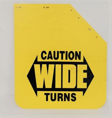 Freightliner RH 27" Mitered 1 Yellow Mud Flap - P/N 22-61643-523 (6700453134422)