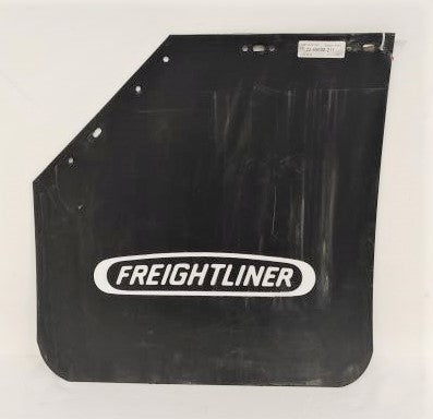 Used Freightliner LH 24" Rear Black Mud Flap w/ Logo - P/N 22-69608-211 (6696264925270)