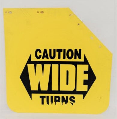 Used Freightliner RH 24" Mitered 1 Yellow Mud Flap - P/N 22-61643-521 (6700766494806)