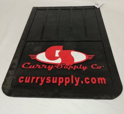Used Curry Supply Co. 36" x 24" Straight Black Rubber Mud Flap w/ Logo (8154389643580)