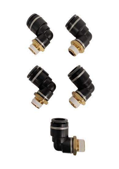 *Pk of 5* SMC ¾ PTC x ½ Male NPT 90° Elbow - P/N SMC KV2L19 37S (6735450570838)