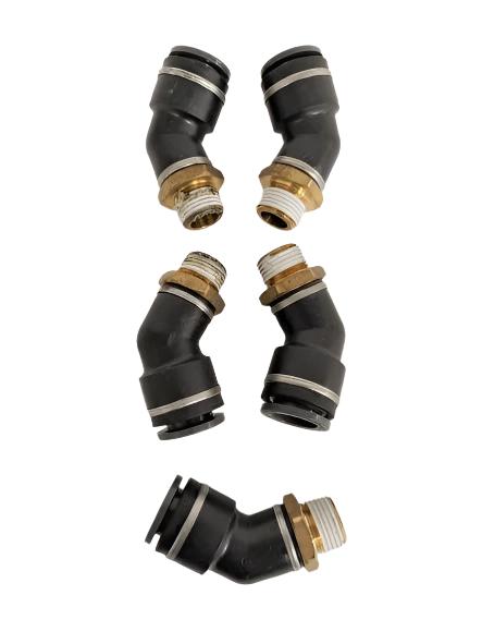 *Pk of 5* SMC 3/4 PTC x 1/2-14 Male NPT 45° Elbow - P/N SMC KV2K19-37S (6735451488342)