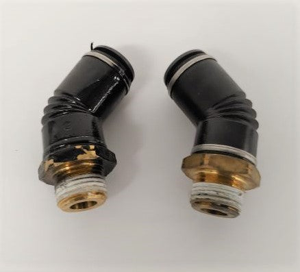 *Pk of 10* SMC 1/2 PTC x 3/8-18 Male NPT 45° Elbow - P/N SMC KV2K13 36S (6735447851094)