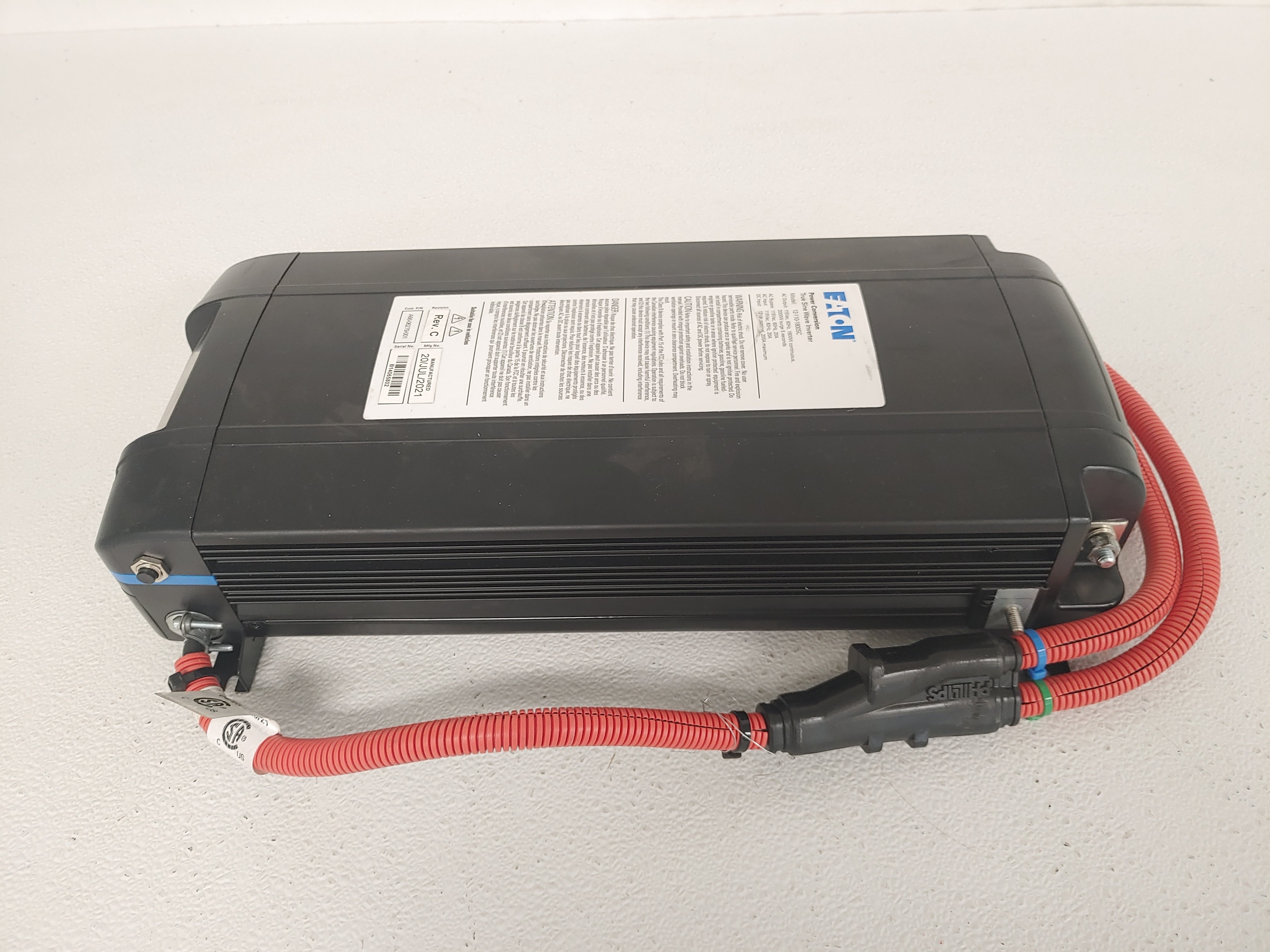 Used Eaton 12.1 V 1800W Inverter w/o Battery Charger - P/N A66-06279-001 (8077689422140)