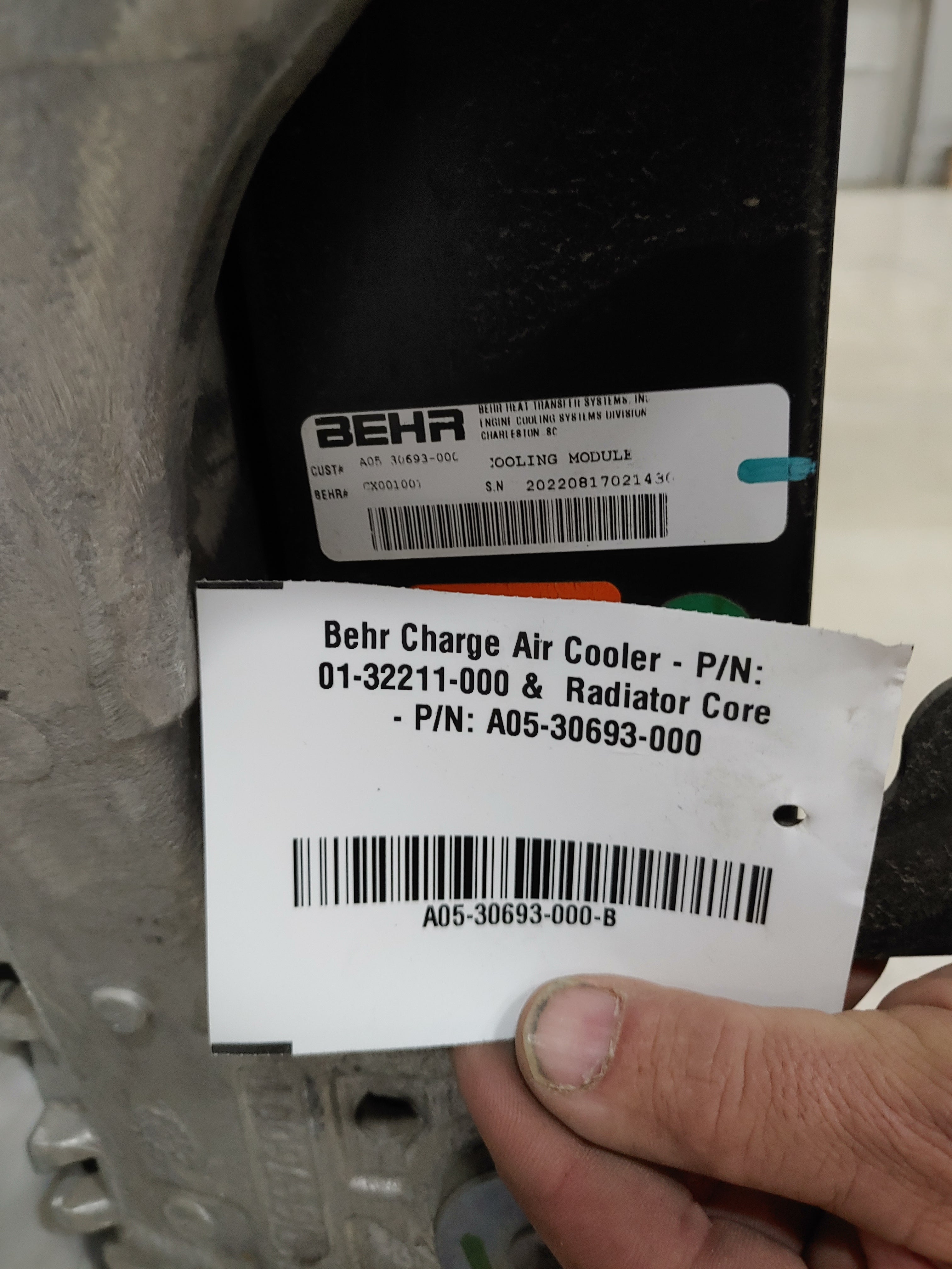 Behr Charge Air Cooler - P/N 01-32211-000 & Radiator Core - P/N A05-30693-000 (8235758223676)