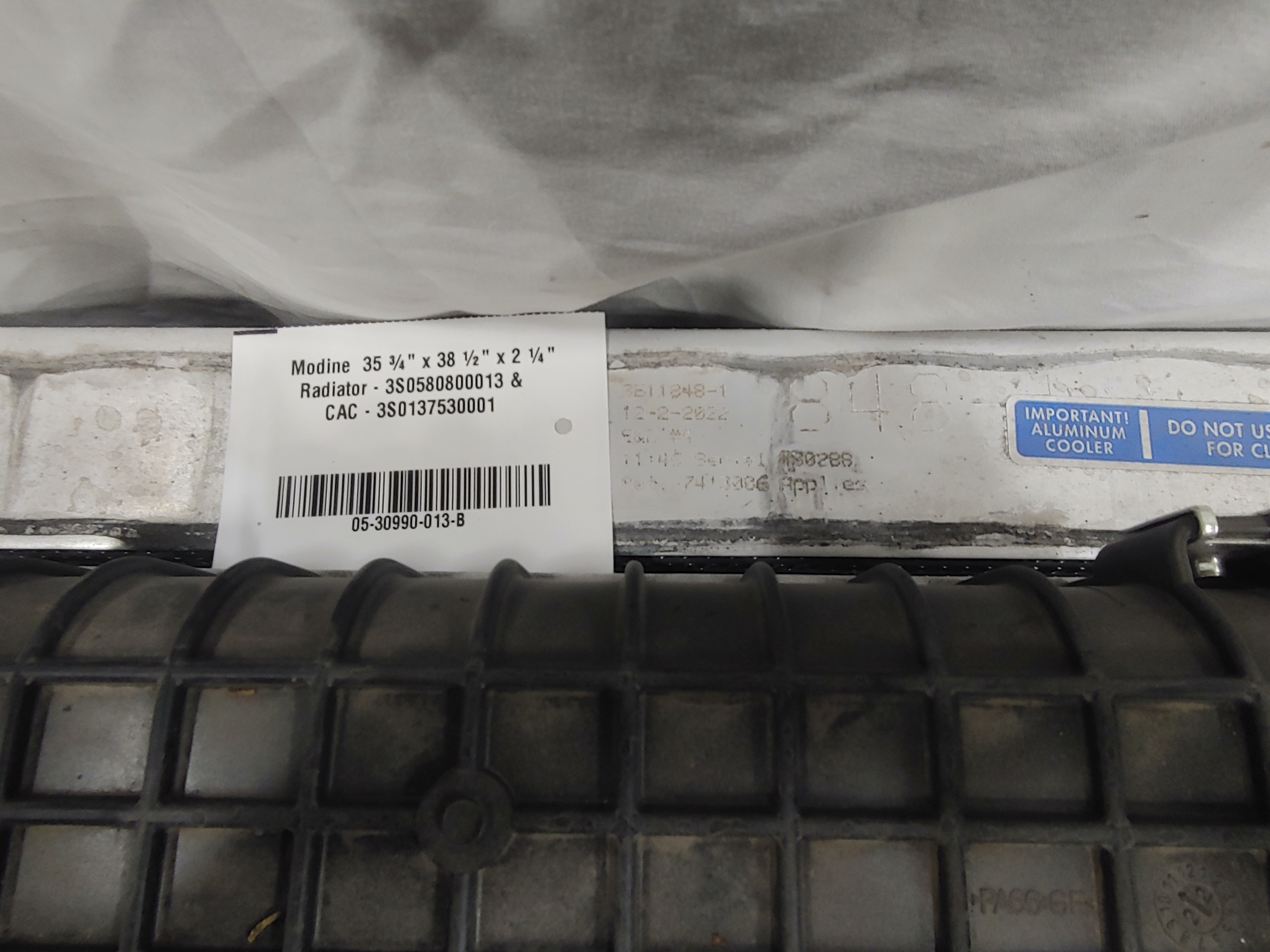 Modine 35 ¾" x 38 ½" x 2 ¼" Radiator - 3S0580800013 & CAC - 3S0137530001 (8240642687292)