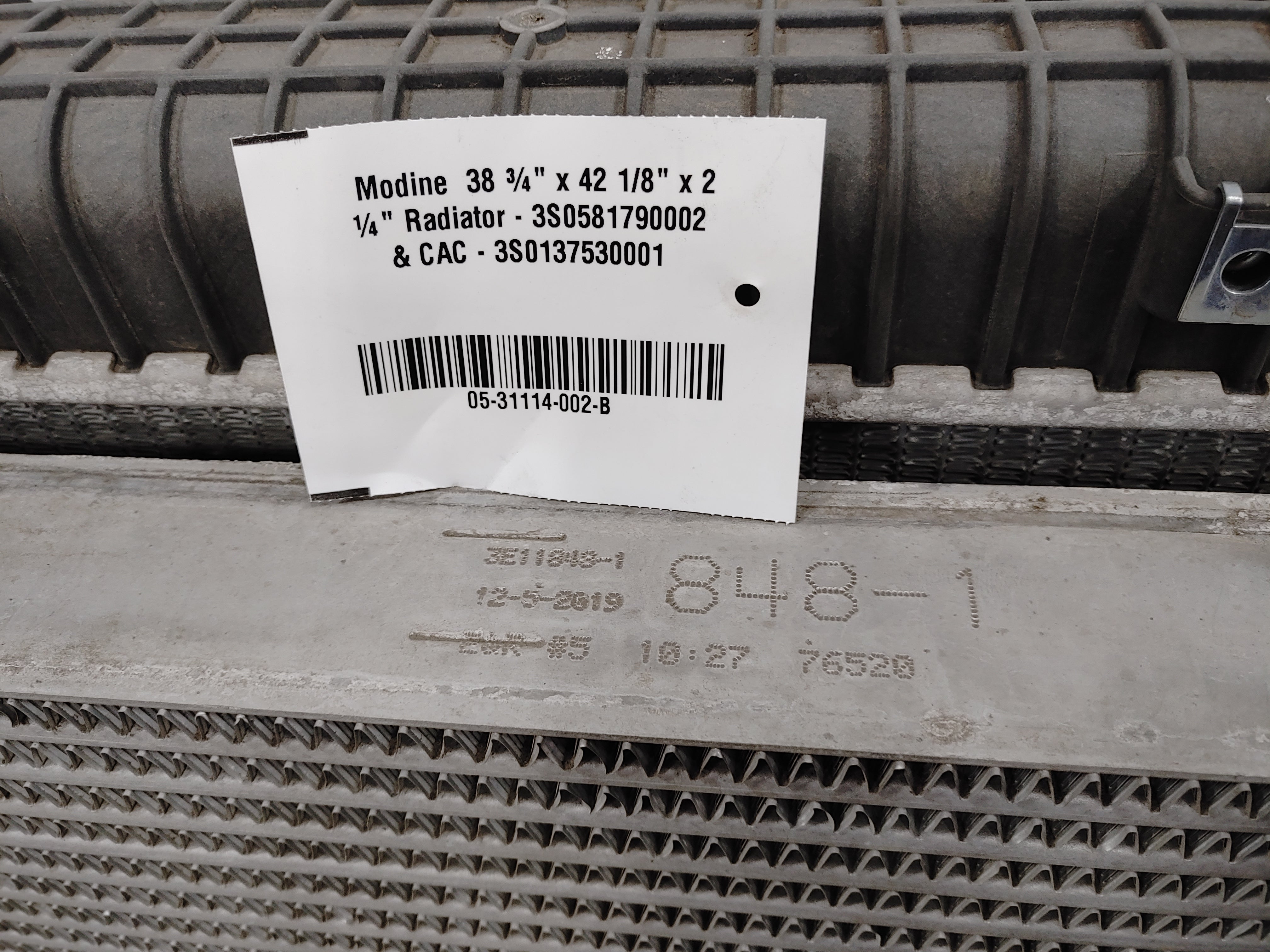 Modine 38 ¾" x 42 1/8" x 2 ¼" Radiator - 3S0581790002 & CAC - 3S0137530001 (8240645603644)