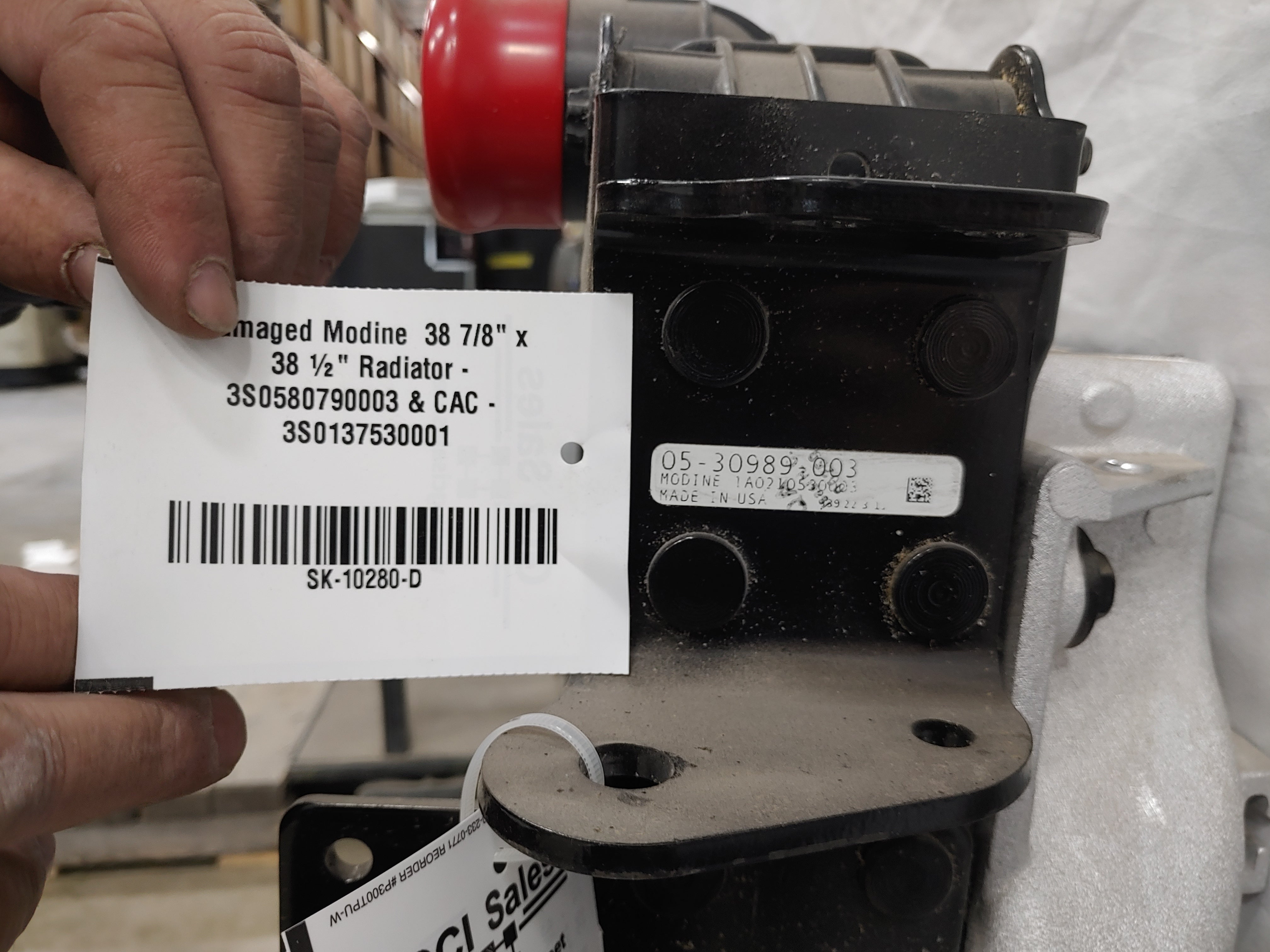 Damaged Modine 38 7/8" x 38 ½" Radiator - 3S0580790003 & CAC - 3S0137530001 (8240354591036)