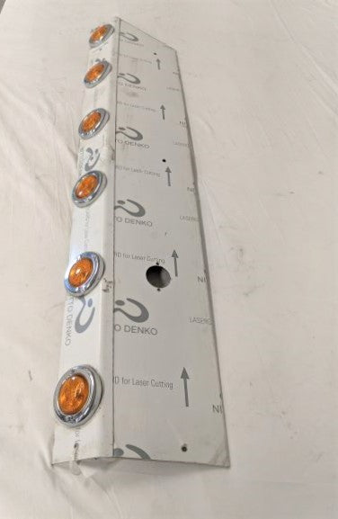 Damaged LH LED, Exhaust Skirt Exterior Cab Trim - P/N A18-63792-004 (6573580320854)