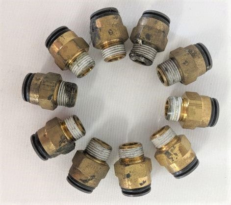 *Pk of 10* SMC 3/8 MPT to 1/2 NT Straight Connector - P/N SMCKV2 H13 36S (6627922378838)