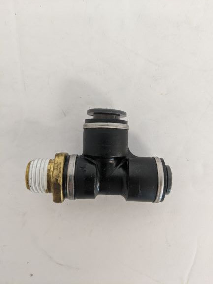 *Pk of 5* SMC 3/8 PTC x 3/8 PTC x ¼ NPT Male Run Tee - P/N SMC KV2Y11 36S (6710156787798)