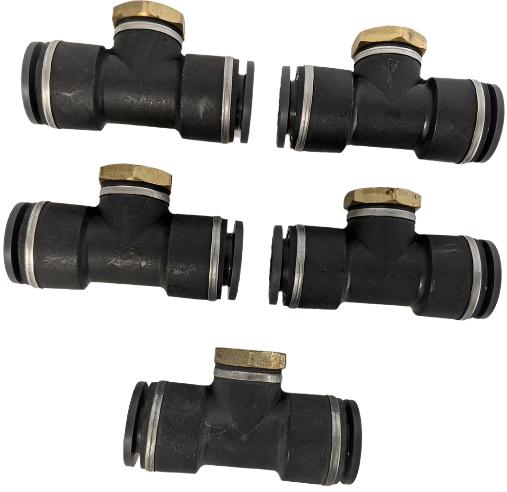 *Pk of 5* SMC 5/8" PTC 1/4 NPT Female Tee Branch - P/N SMC KV2TF15 35 (6710324658262)