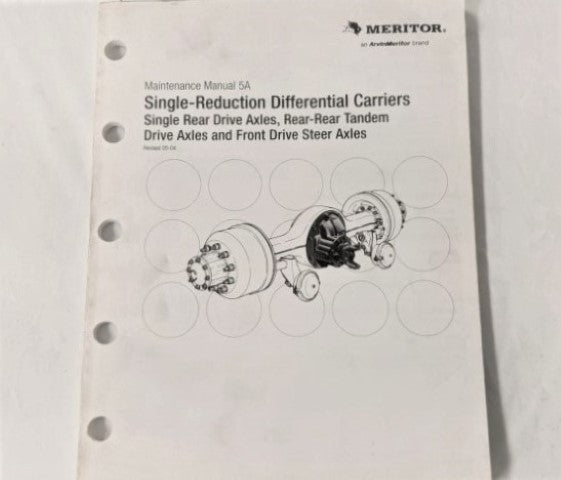 Used Meritor Single-Reduction Differential Carriers Maintenance Manual (8164288135484)