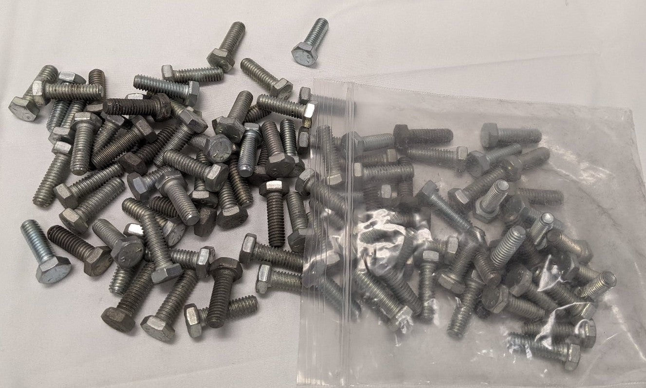 *Lot of 100* New 5/16"-18 x 1" Fully Threaded Coarse Grade 5 Steel Hex Bolts