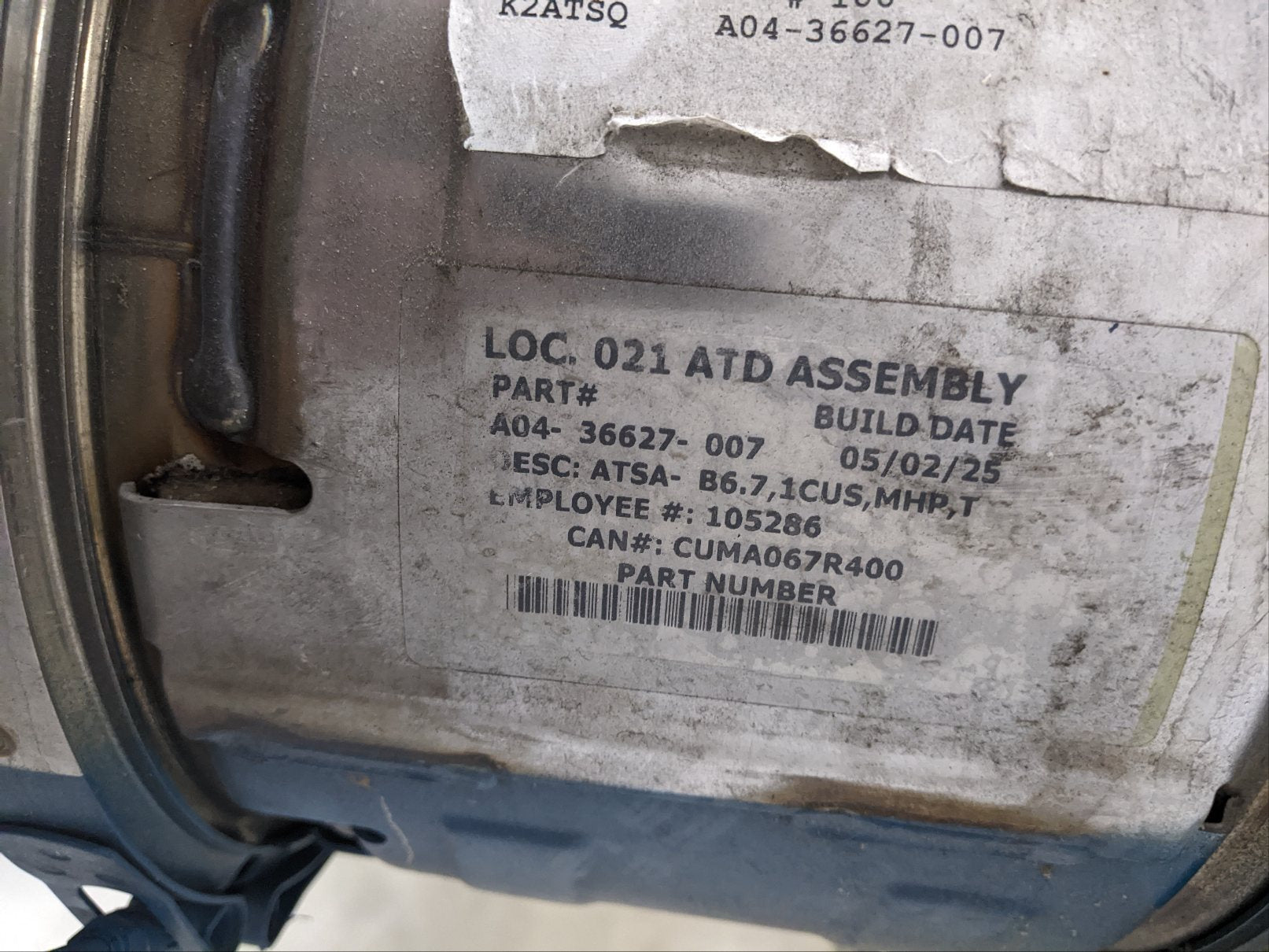 Used Cummins B6.7 Selective Catalytic Aftertreatment Device-P/N A04-36627-007