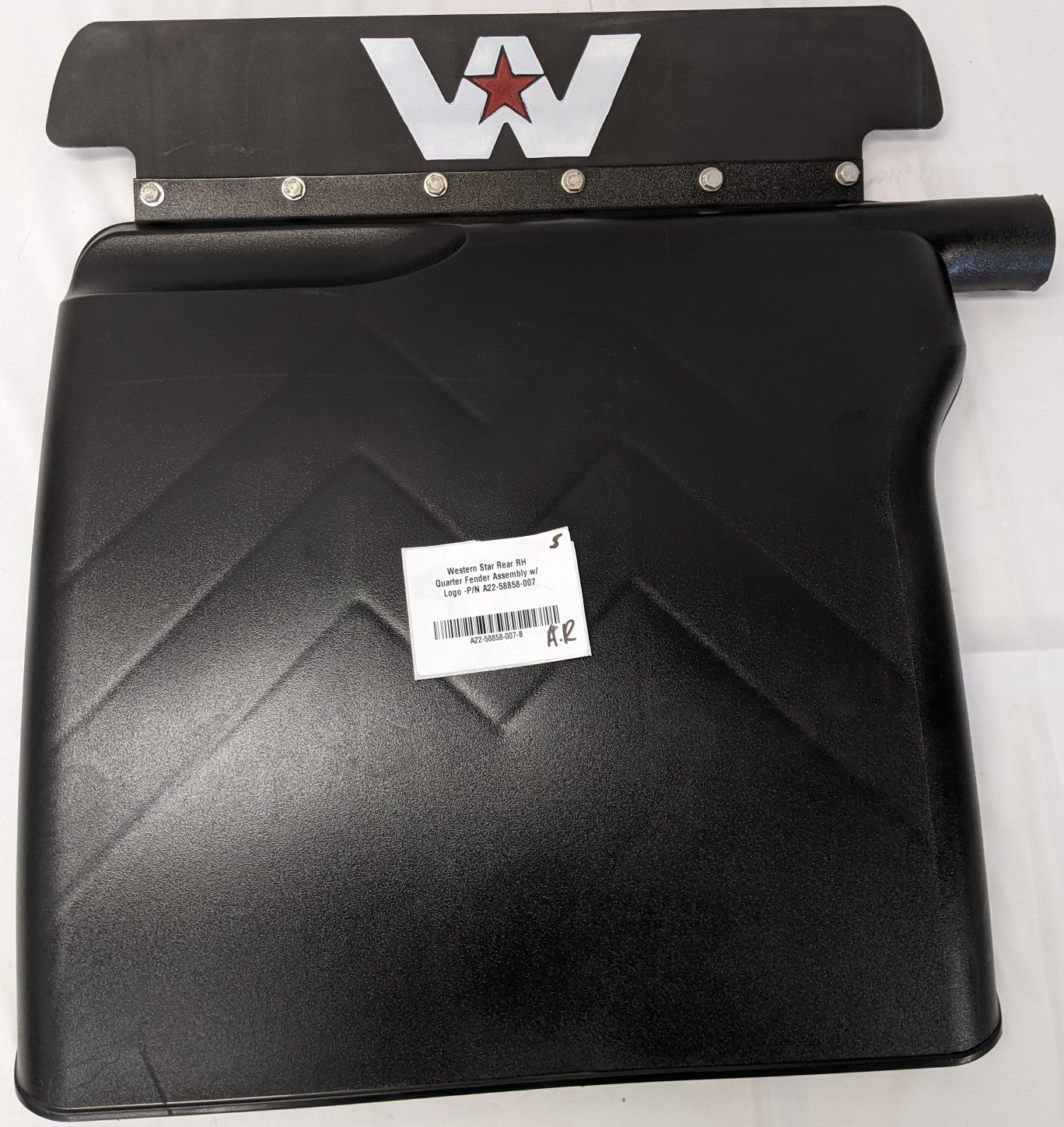 Western Star Rear RH Quarter Fender Assembly w/ Logo -P/N A22-58858-007