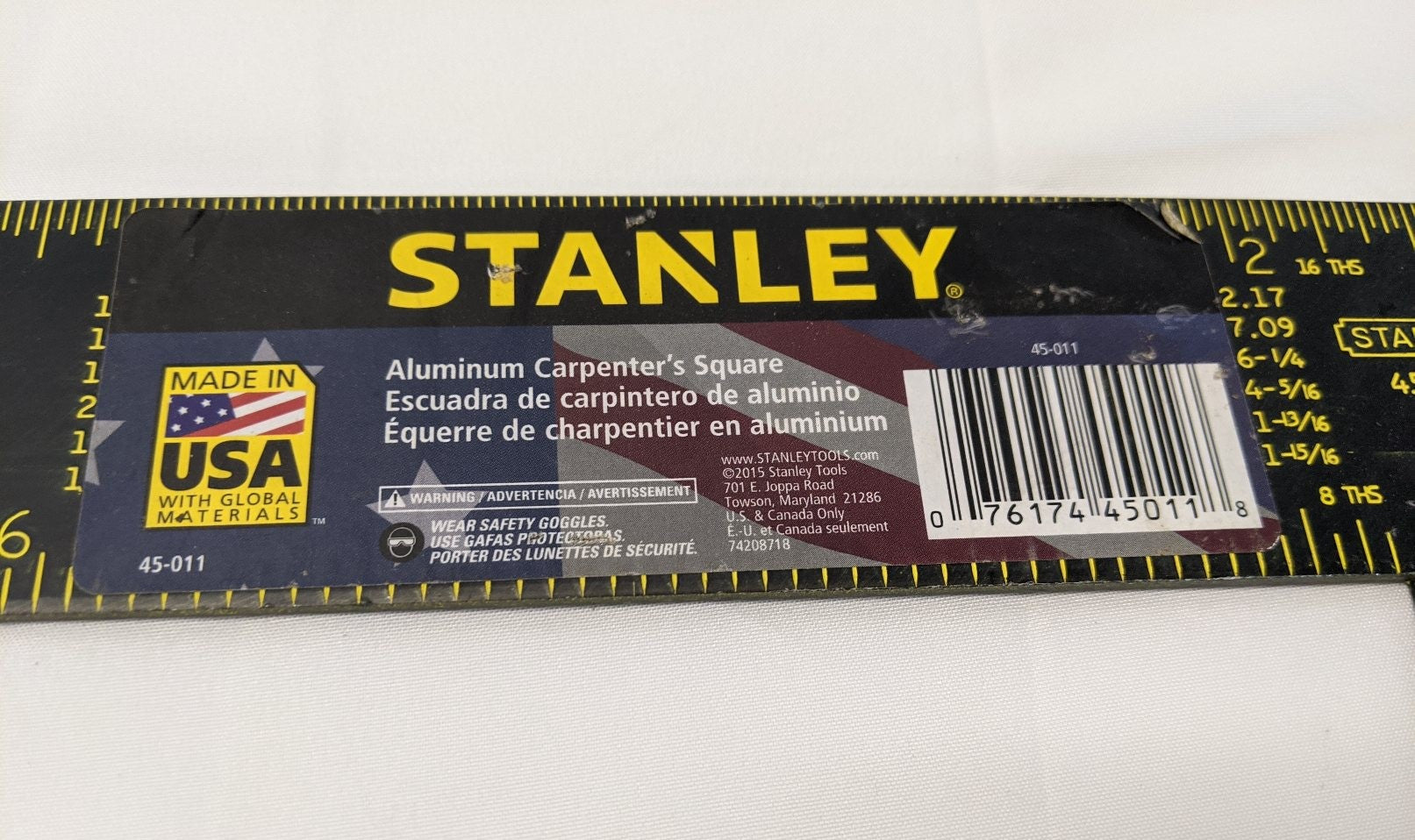 Stanley Carpenter Squares - 12" & 24" Framing Squares, 45-912 & 45-011, Lot of 4