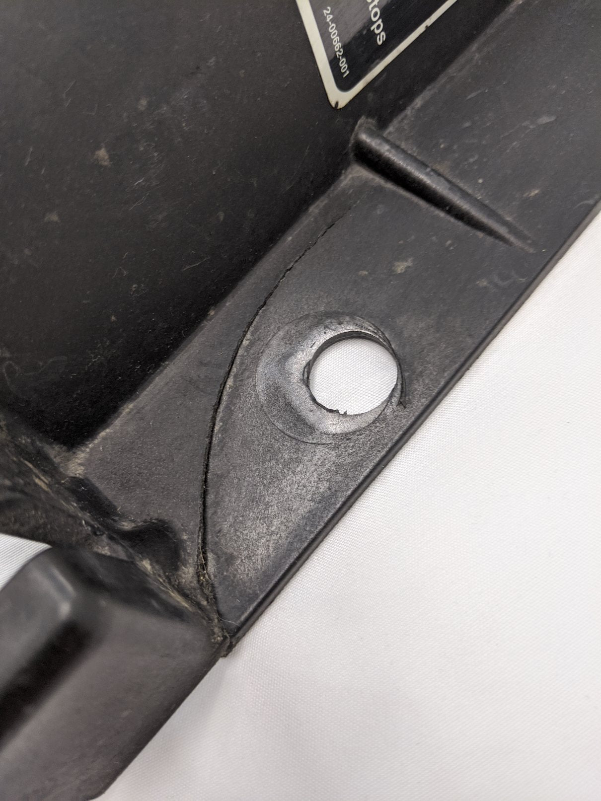 Damaged Freightliner Black Radiator Fan Shroud Top - P/N 05-30848-000