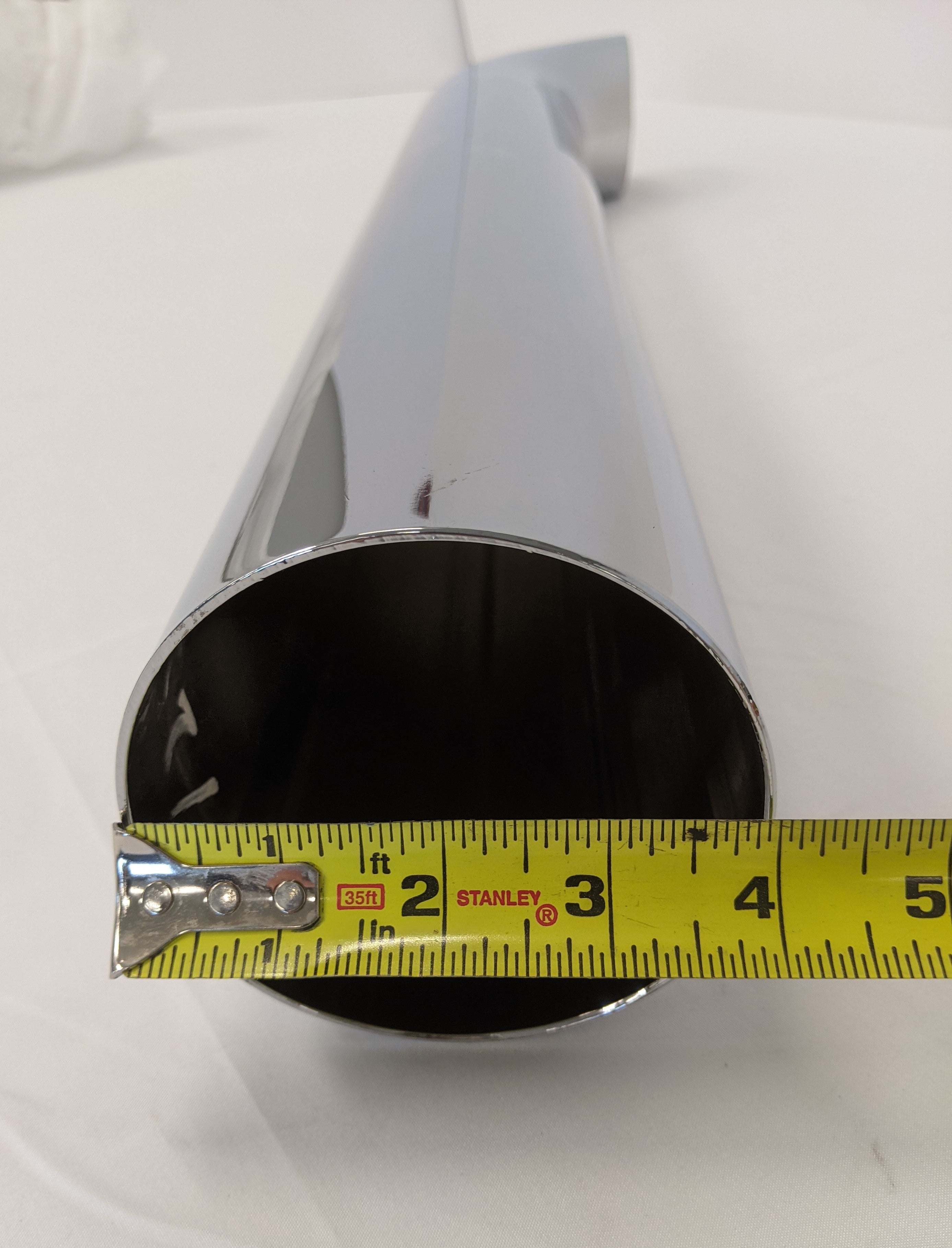 New Curved Four Inch Polished Stainless Steel Exhaust Pipe - P/N 04-31799-032 (10140170256700)